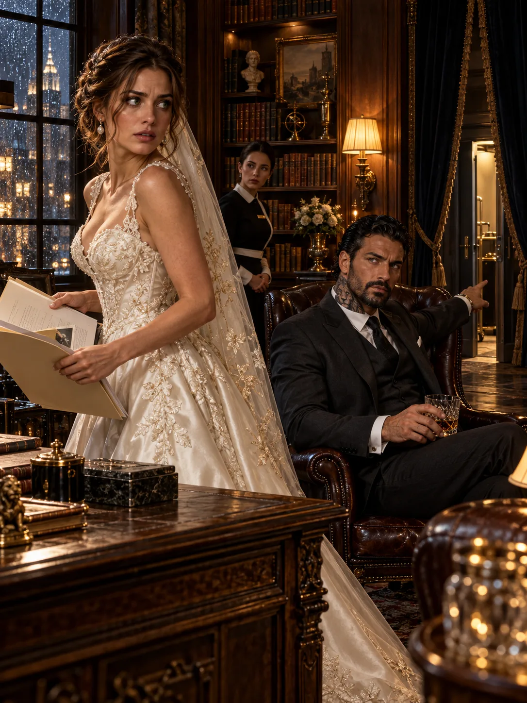 [COMPLETED] Still in Her Wedding Gown, She Hid in a Mafia Boss’s Car—Then He Read the Name Sewn Into Her Veil