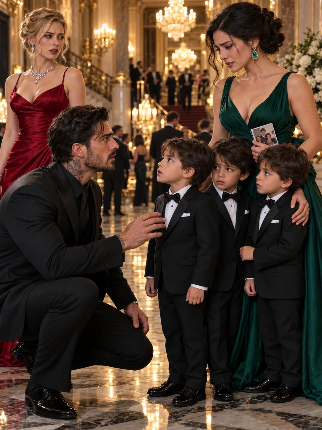 [COMPLETED] Three Boys Asked Gabriel About Their Mother’s Hidden Photograph—Then His Fiancée Recognized the Woman He Hadn’t Seen in Five Years