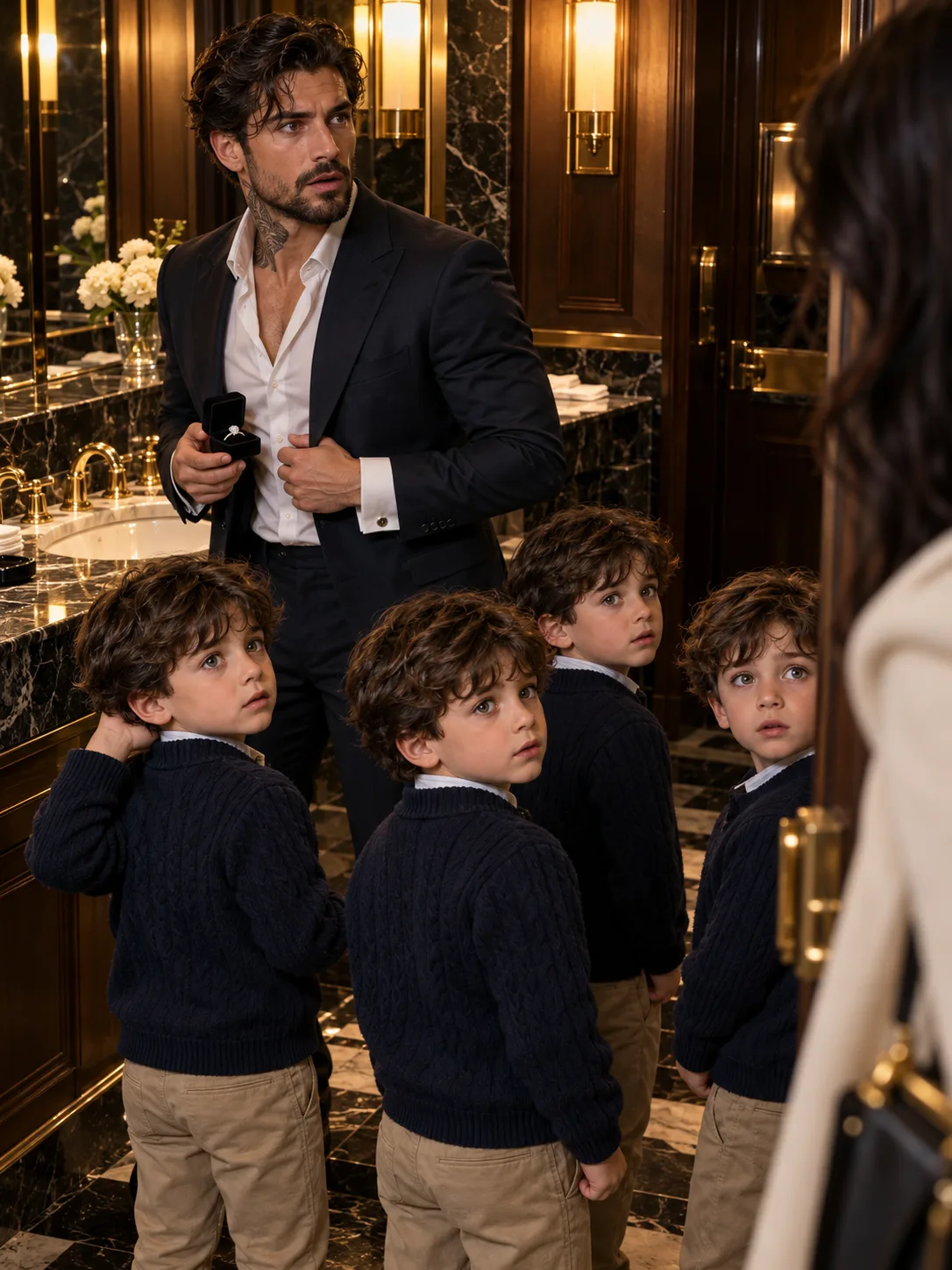[COMPLETED] He Carried a Ring for Another Woman—Then Four Six-Year-Old Boys With His Face Appeared in a Boston Restaurant