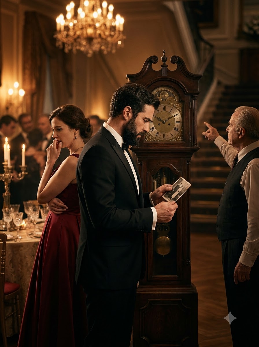 THE WOMAN BEHIND THE GRANDFATHER CLOCK