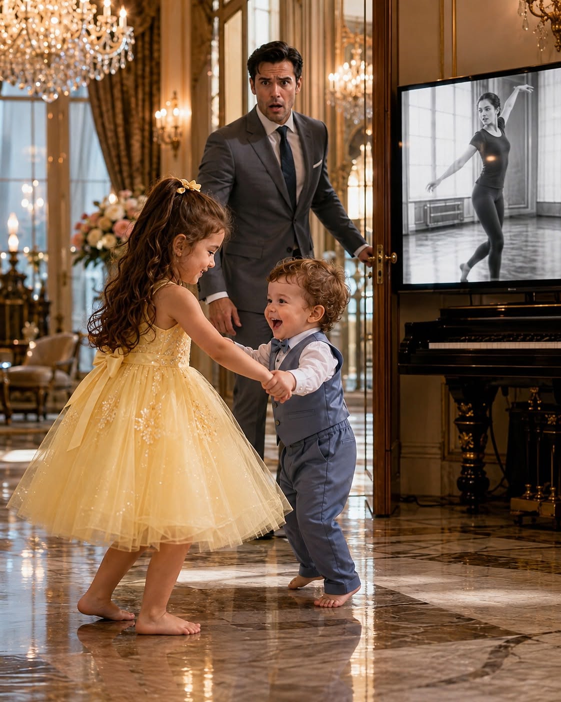 MY BILLIONAIRE EMPLOYER CAUGHT MY LITTLE GIRL DANCING WITH HIS SON—THEN HIS DEAD WIFE SPOKE FROM THE SCREEN