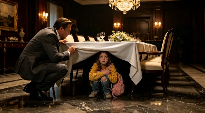 THE BILLIONAIRE FOUND HIS HOUSEKEEPER’S DAUGHTER HIDING UNDER HIS DINING TABLE—THEN SHE SHOWED HIM WHAT HIS FIANCÉE HAD BEEN DOING WHILE HE WAS AWAY