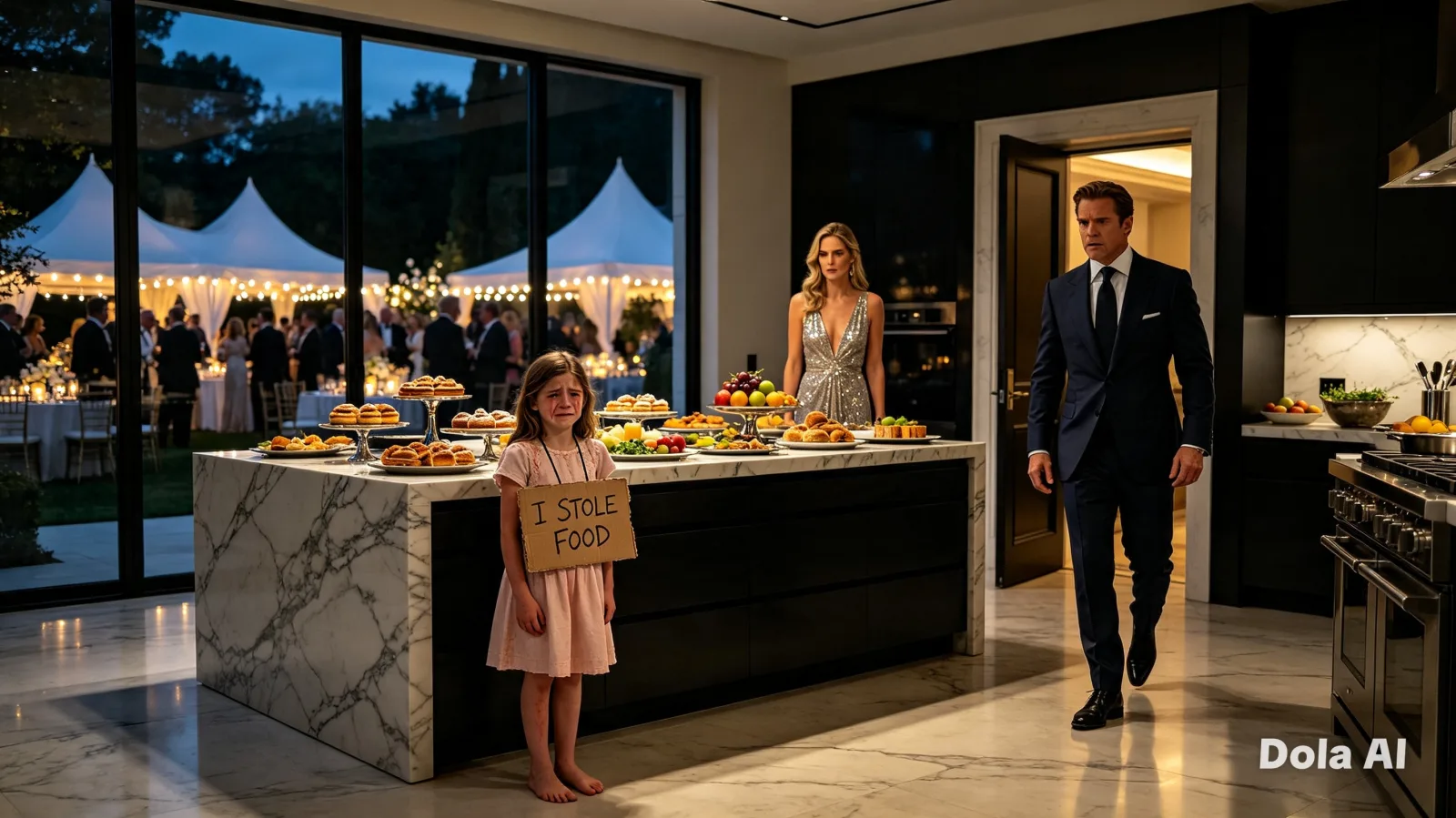 “I STOLE FOOD.”  Those were the three words billionaire Andrew Whitaker saw hanging from his eight-year-old daughter’s neck when he walked into his own kitchen.  Sophie stood beside the pantry.