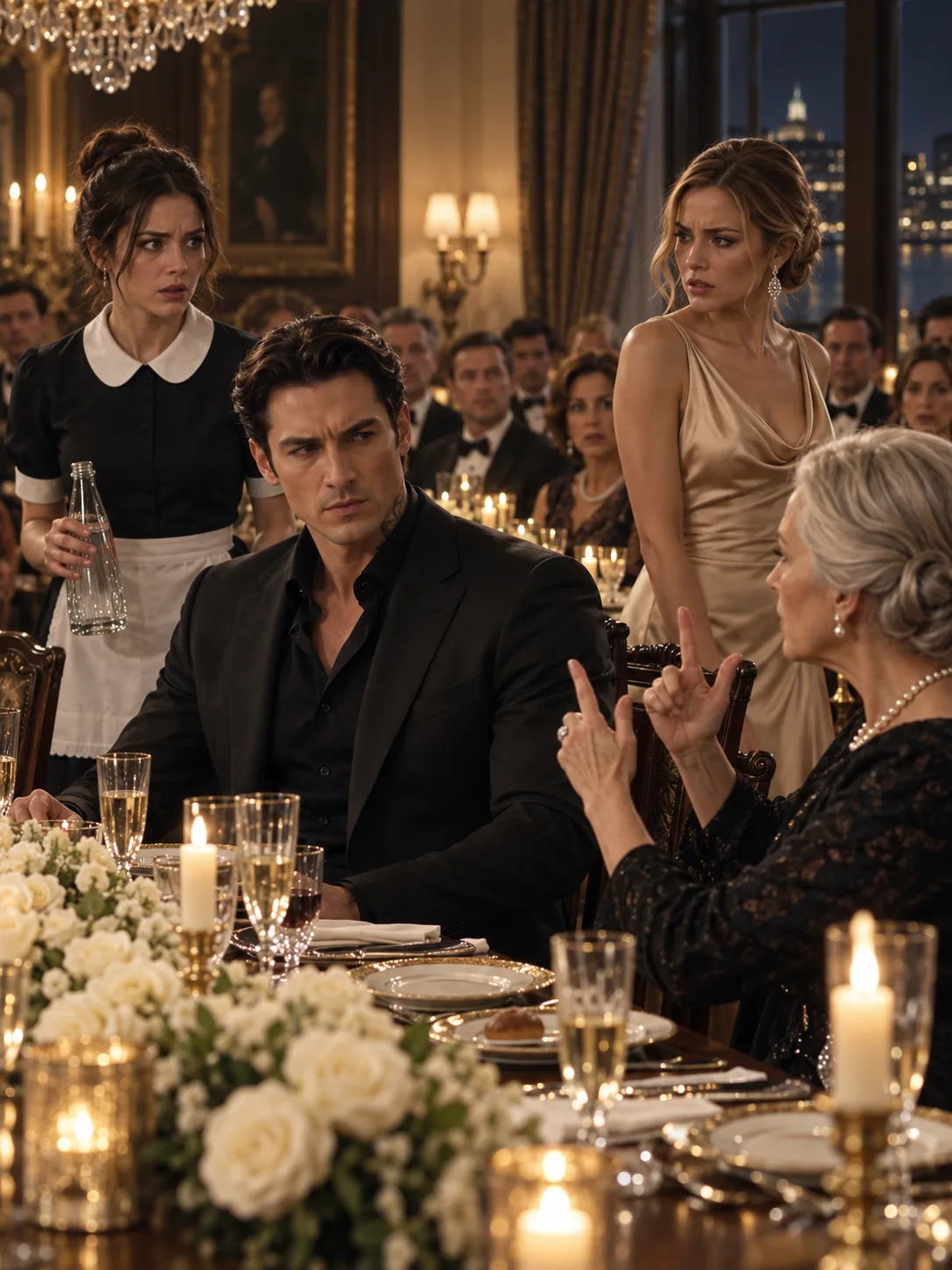 THE MOMENT THE MAFIA BOSS’S FIANCÉE LAUGHED AND SAID, “SHE CLEANS BEDROOMS—NOW SHE THINKS SHE CAN SPEAK FOR YOUR MOTHER?” THE ENTIRE BOSTON DINING ROOM WENT QUIET—BECAUSE HIS DEAF MOTHER HAD JUST SIGNED THREE WORDS THAT MADE MY HANDS STOP MOVING.