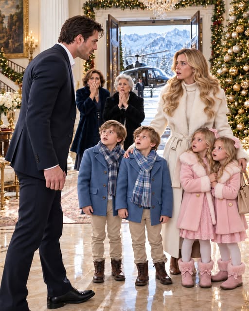 Eight years after my husband abandoned me because I was pregnant, he invited me to Christmas dinner hoping to embarrass the childless ex-wife he thought had failed at life. He expected me to arrive alone, broken, and forgotten. Instead, I landed in a helicopter with the four children he never knew existed, and the look on his face was worth every painful year I survived without him.