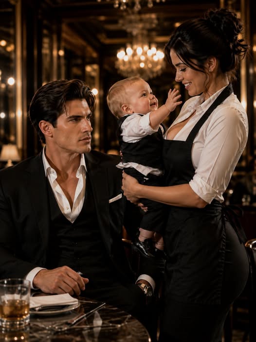 Elina was just a broke waitress trying to survive another double shift when a feared mafia boss entered carrying his baby son. The child supposedly rejected everyone—bodyguards, nannies, even family. But the moment he saw Elina, he reached desperately for her and refused to let go. When she finally held him, the baby instantly relaxed against her chest. His father went pale. “Only his mother could do that.” Then Elina noticed an old photograph behind the bar—and froze. The woman in it had her eyes, her smile…almost her exact face. The night the world tilted off its axis, Elina Valdez was just trying to get through a double shift without dropping the sea bass.