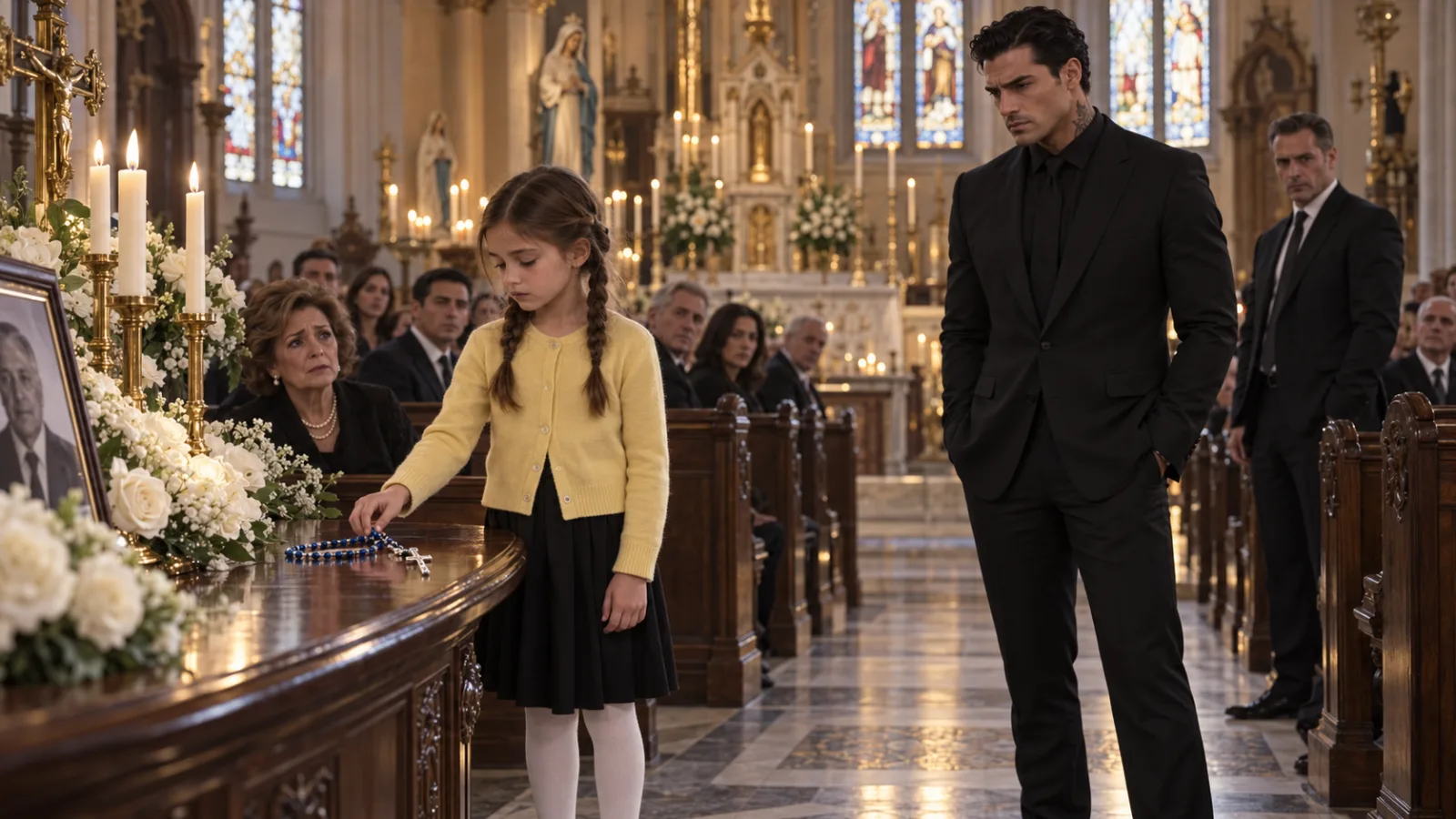 AT 10:11 A.M., A NINE-YEAR-OLD GIRL WALKED INTO A MAFIA FUNERAL AND PLACED MY DEAD SISTER’S ROSARY ON THE COFFIN OF THE MAN I HAD SPENT TWELVE YEARS BLAMING FOR HER DEATH.  Nobody stopped her.
