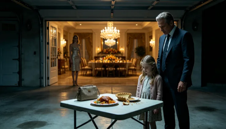 “WHY IS GRANDMA EATING IN THE GARAGE?”  Nine-year-old Lucy asked the question just as billionaire David Calloway raised his glass for Thanksgiving dinner.  Twenty-six people went silent.  David’s new wife, Meredith, stopped smiling.