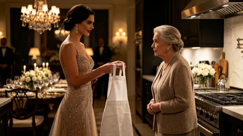 The billionaire’s wife handed his 76-year-old mother a maid’s apron and said,  “If you insist on staying in this house, at least make yourself useful.”
