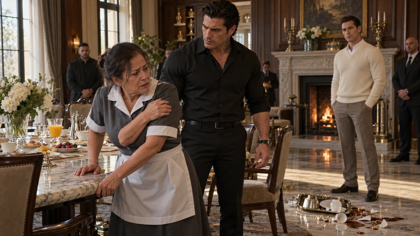 THE MAID TOOK THE PUNCH MEANT FOR THE MAFIA BOSS—THEN HIS FIANCÉ WHISPERED, “SHE SHOULD HAVE STAYED OUT OF IT.”
