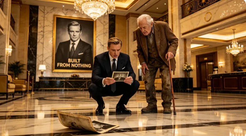 The 81-year-old man had been sitting alone in the hotel lobby for nearly four hours when the billionaire finally walked past him.  Samuel Reed stood up so quickly his cane slipped from his hand.