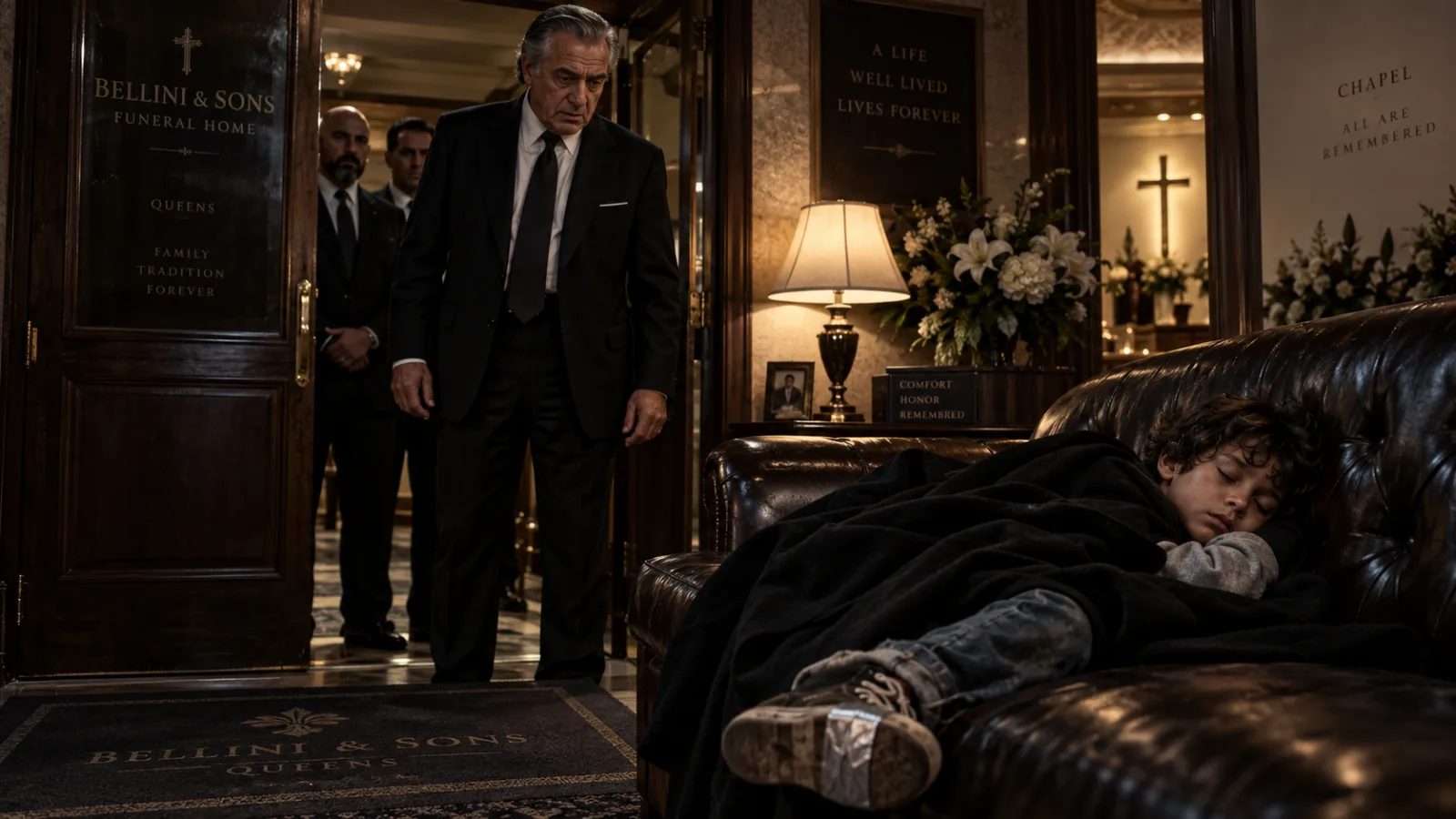 THE MAFIA BOSS FOUND A LITTLE BOY SLEEPING UNDER HIS DEAD WIFE’S COAT