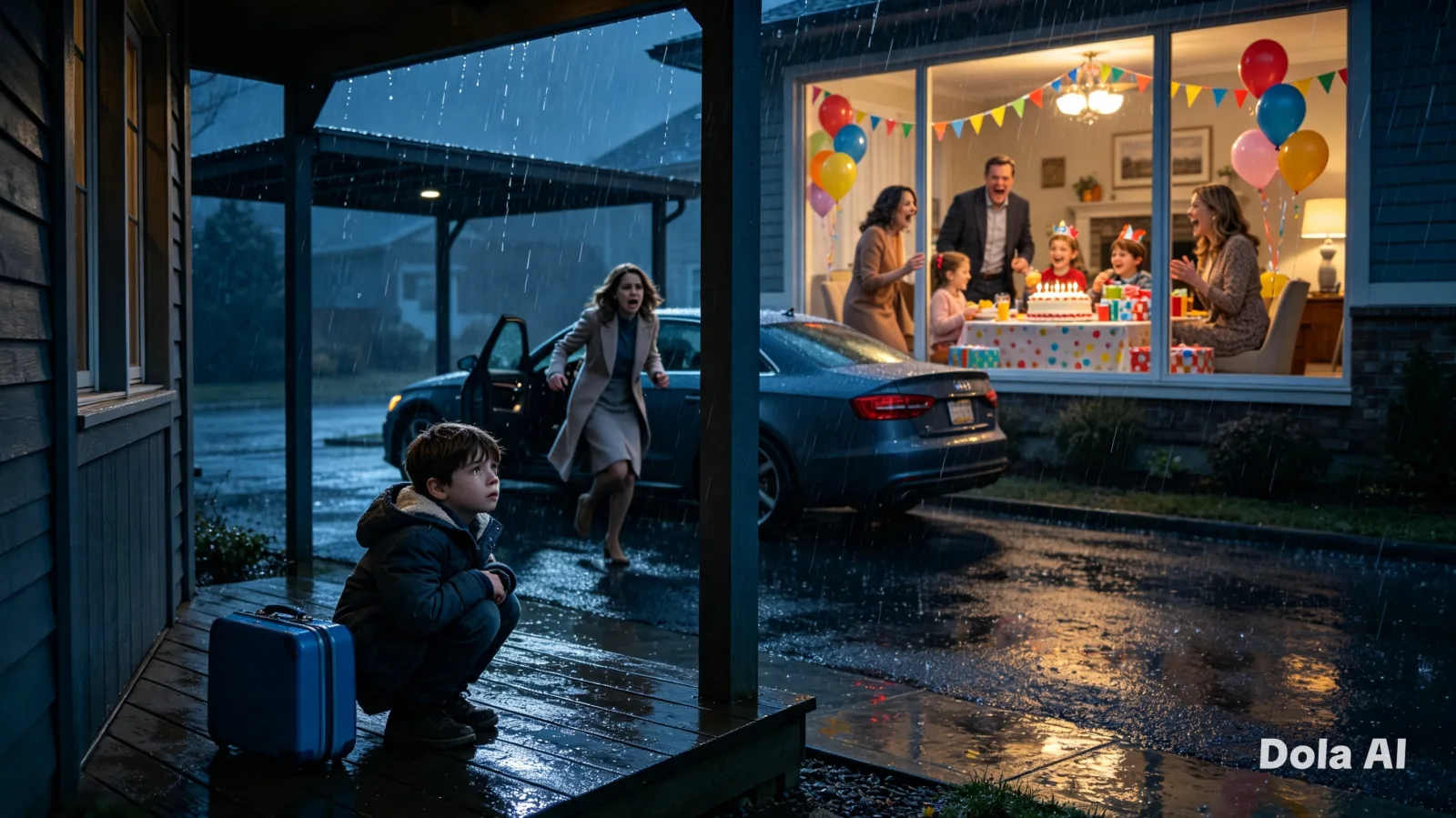 THE BILLIONAIRE MOTHER FOUND HER SON IN THE RAIN—THEN A NEIGHBOR SHOWED HER THE PHOTOGRAPHS