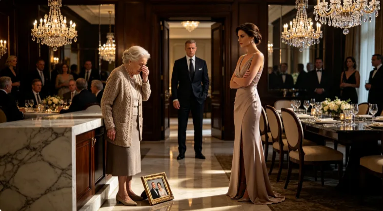 The billionaire’s wife slapped his 78-year-old mother across the face in front of thirty dinner guests.  What she didn’t know was that her husband had just stepped into the doorway behind her.