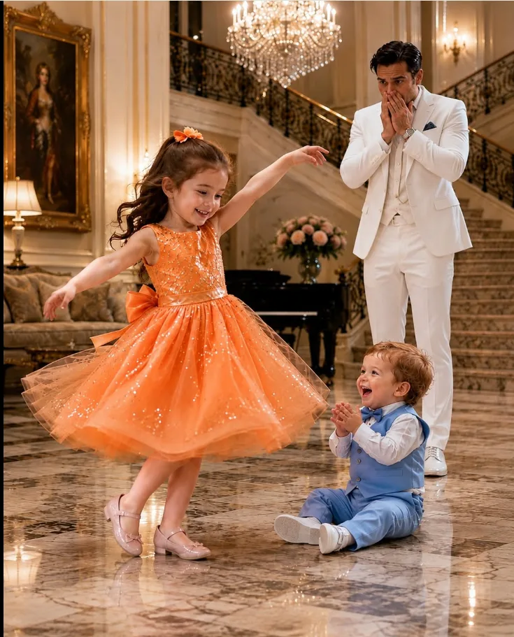 "My billionaire employer caught my three-year-old barefoot in his forbidden ballroom, holding his little boy’s hands and dancing to a recording no one was supposed to find. I thought Nathaniel Reed would fire me on the spot, until he saw the woman on the screen and whispered, “That’s my wife. Who taught your daughter her dance?”