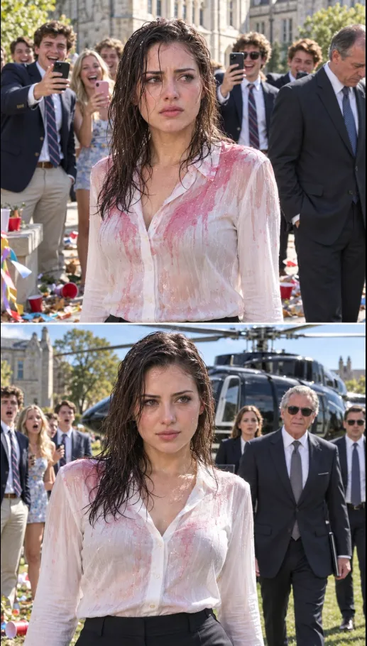 They Drenched the Scholarship Girl—Then Her Billionaire Father Landed in a Helicopter