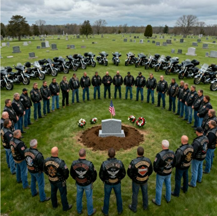 53 Bikers Showed Up To A Homeless Veteran’s Funeral When His Own Children Refused To Claim His Body