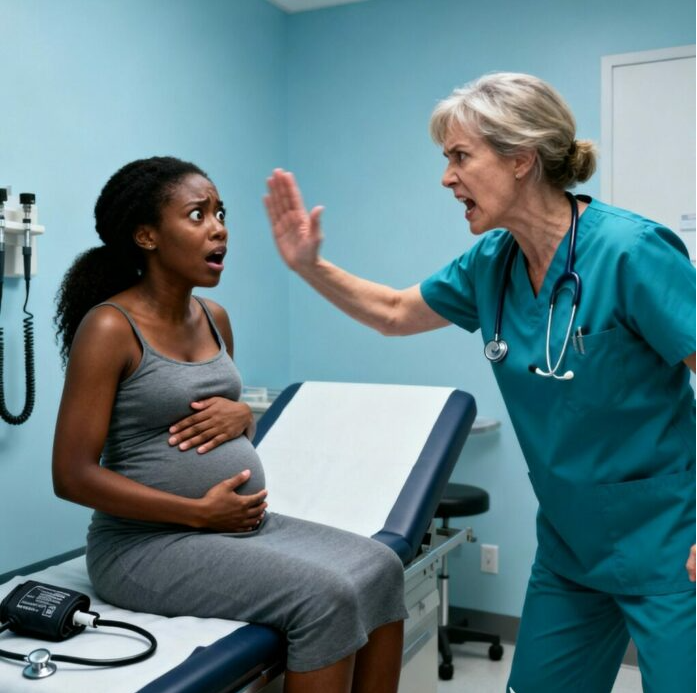 A racist nurse slapped and humiliated a pregnant Black woman, then called the police to have her arrested. Fifteen minutes later, her husband arrived — and everything changed…