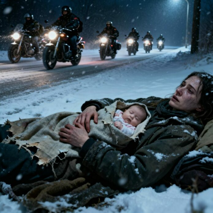 In the middle of a snowstorm, a homeless woman gave birth on the sidewalk. When her cries faded into the cold night, ten roaring engines appeared from the dark horizon…