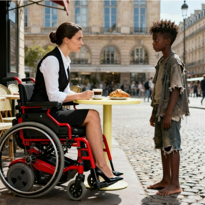 The poor Black boy asked the paralyzed millionaire, ‘Can I cure you in exchange for that leftover food’ She smiled — and then everything changed…