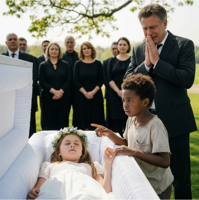 Your daughter is still alive – ​​Homeless black boy ran to the coffin and revealed a secret that shocked the billionaire…