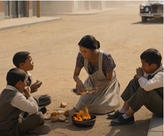 The woman stared at the cloth in his hands.