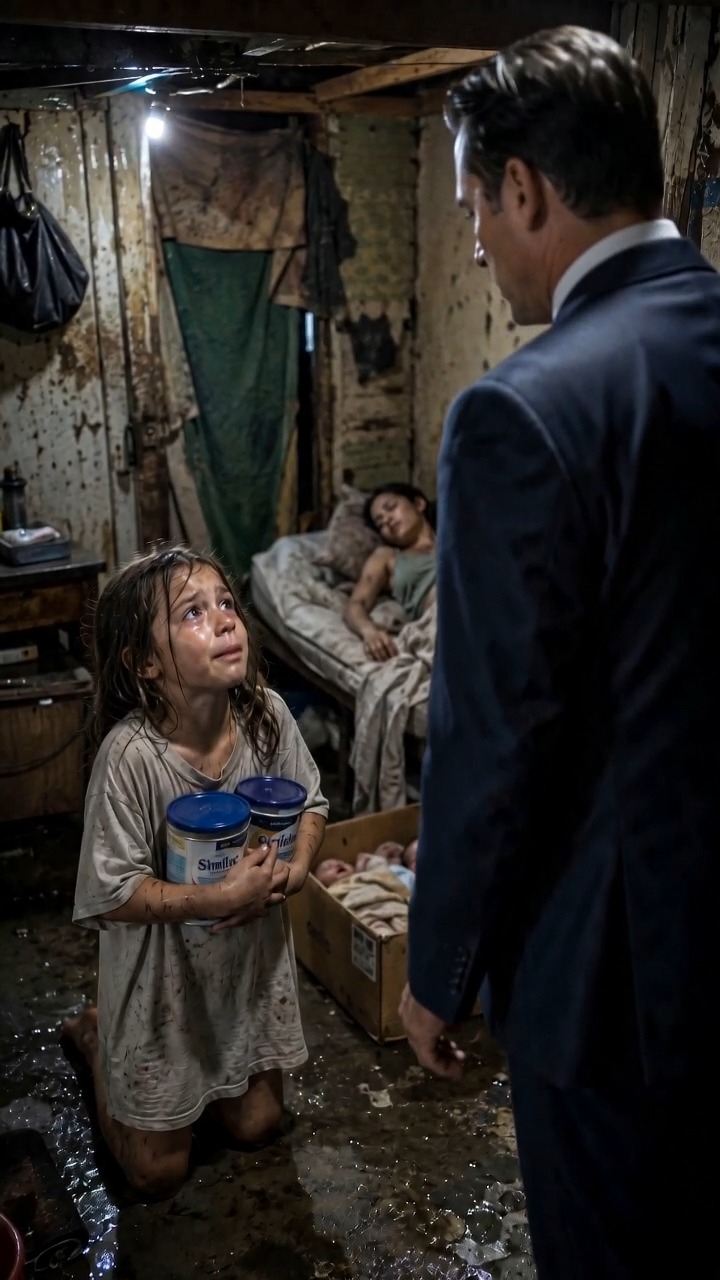 THE LITTLE GIRL KNEELING ON THE DIRTY FLOOR… AND WHAT THE MAN SAW BEHIND HER LEFT HIM SPEECHLESS