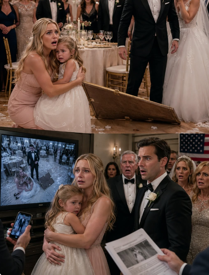 At my brother's wedding, he hit my daughter with a menu board – and then surveillance cameras captured the lie that ruined his life...