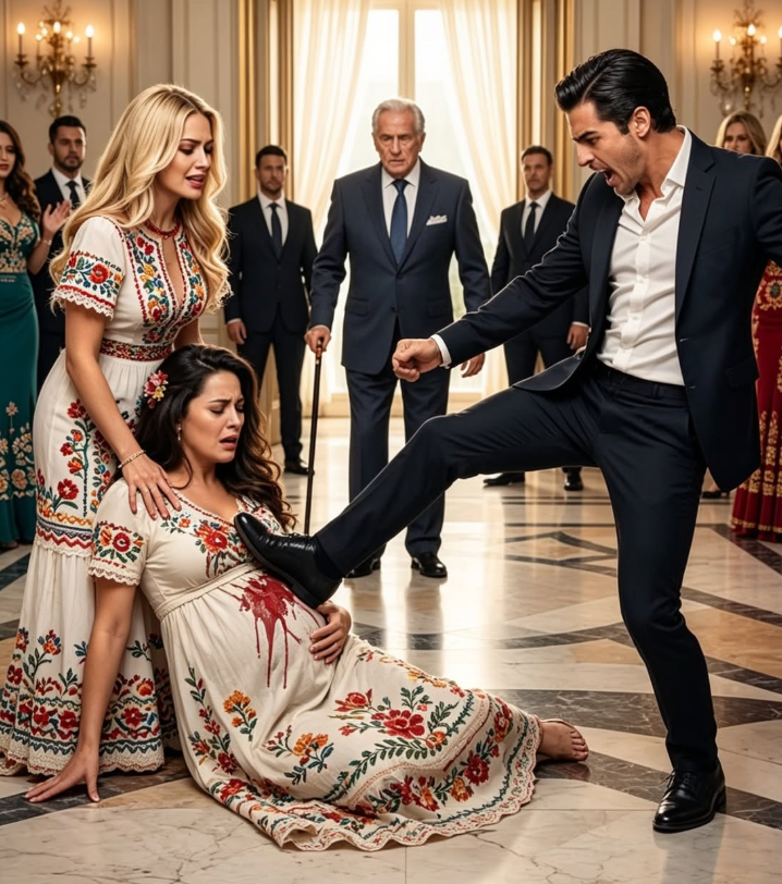 He kicked his pregnant wife in the middle of a gala… unaware that the hotel