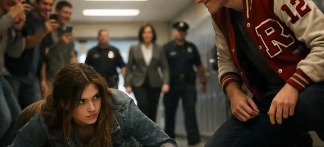 He Shoved Me to the Floor in Front of Everyone — What Happened 10 Minutes Later Shocked the Entire School