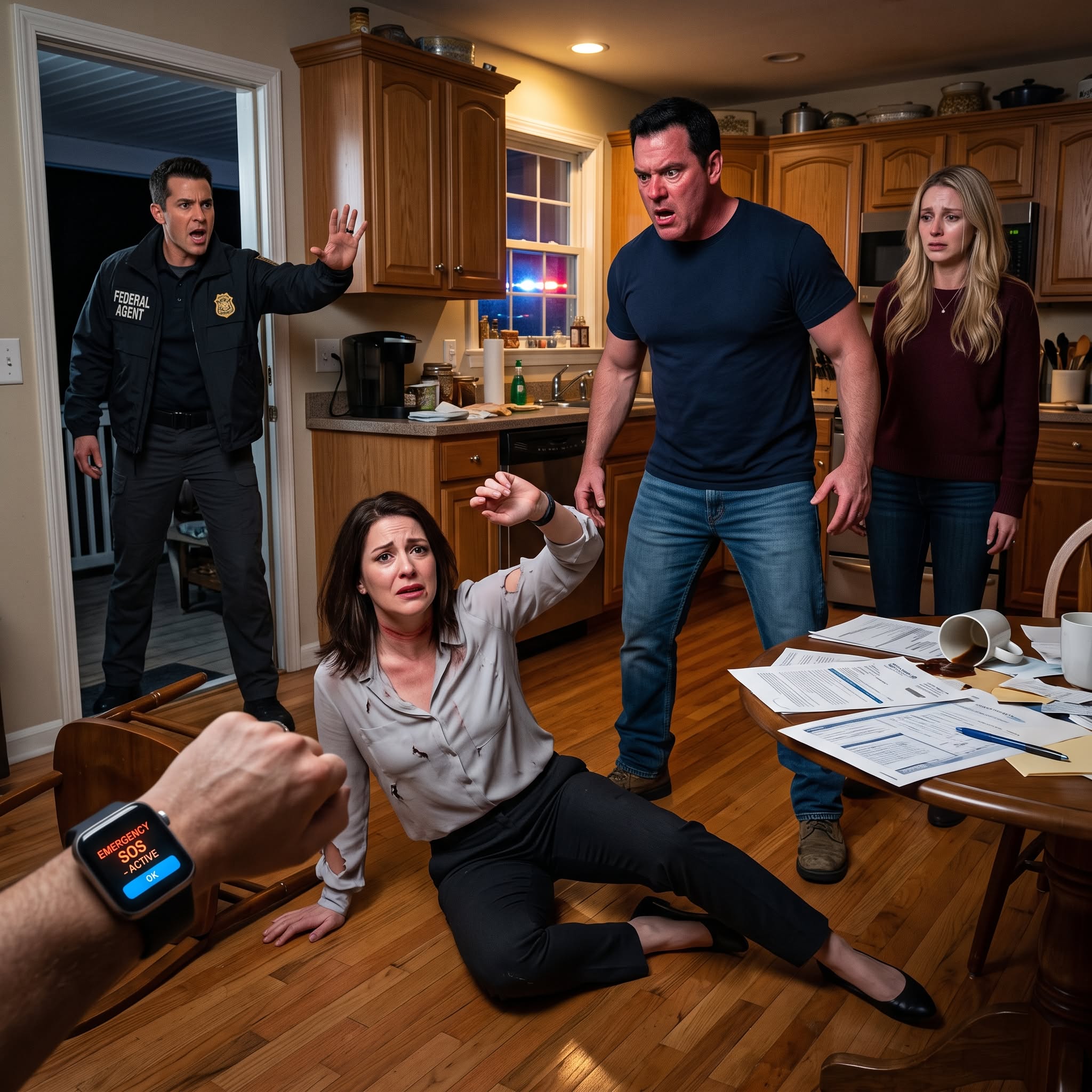 MY BROTHER-IN-LAW STRANGLED ME UNCONSCIOUS OVER A CREDIT LINE, AND MY SISTER TOOK HIS SIDE—SECONDS LATER, MY PANIC ALERT BROUGHT A RAID THAT FROZE THEM IN TERROR.