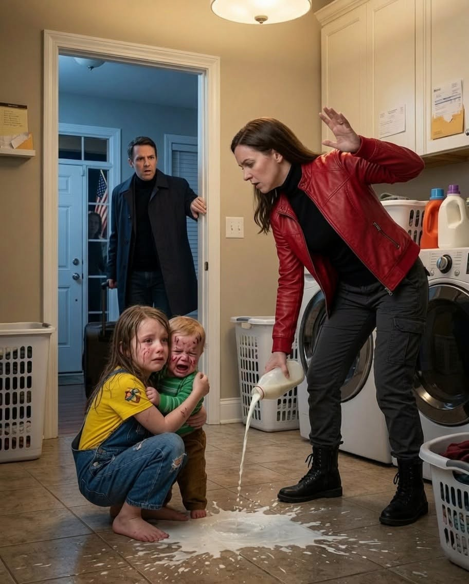 I returned from my trip a day early and instantly caught the sound of my seven-year-old daughter begging from behind the locked pantry door.