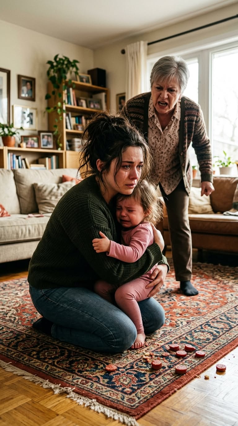Martha slapped three-year-old Lily across the face the second the little girl grabbed for a plump strawberry.