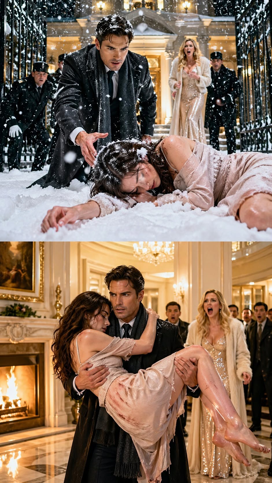 I never believed I’d see my ex-wife like this again. She was collapsed outside my estate gates, shivering in the freezing sleet like abandoned trash, whispering, “There was nowhere else to run…”