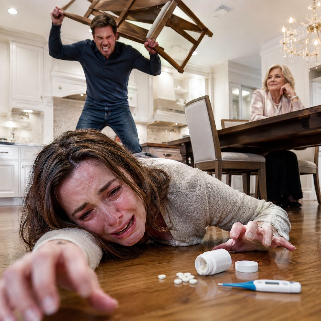 The shove was so violent that my fever-dazed vision blurred black and white. I hit the hardwood floor hard, gasping for breath against my burning lungs, and looked up to see my husband glaring at the cold, empty kitchen stove as if I had committed treason.