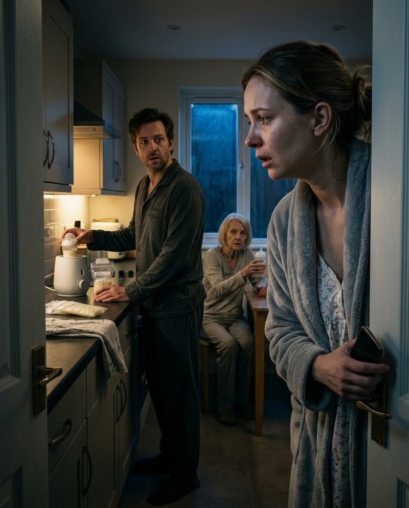 My husband sneaked out with jars of my homemade bone broth in the middle of the night, carried them to his mother’s kitchen, and whispered, “The boy can just eat canned soup. Mom needs this more.” He thought I was sound asleep—until I trailed behind him with my phone recording in my pocket.