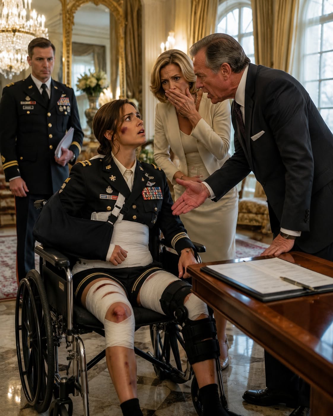 While I was fighting for my life in an ICU ward, my parents ignored eight desperate calls from me and celebrated my sister’s lavish wedding reception instead. Days later, my father tried to force me to surrender a $6 million injury compensation fund by calling me a “shattered soldier,” never realizing my Commander was about to walk in with the logs that would expose exactly what they had done.