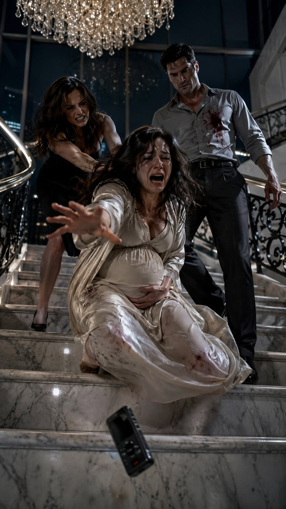 I was seven months pregnant when my husband and his mistress trapped me against our glass balcony railing.