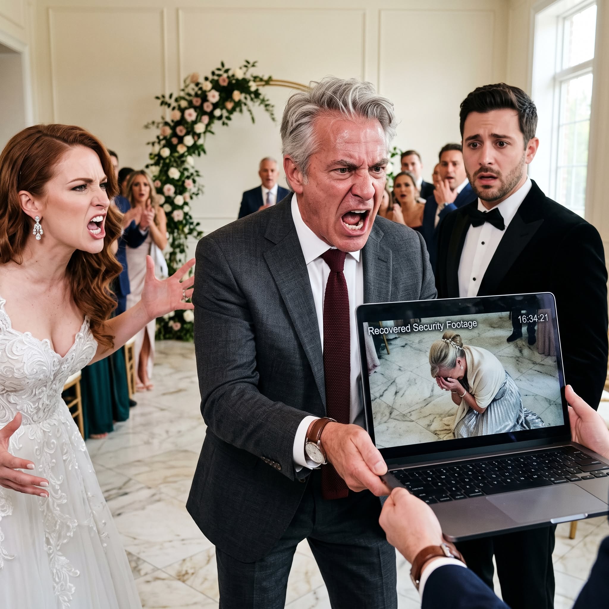 At my son’s wedding reception, my wife came home trembling and whispered that she had merely tripped. Two days later, the coordinator called and told me to come alone because they had reviewed the security tapes. When I saw what my son and his new wife had done to her, I didn’t reach for the phone.