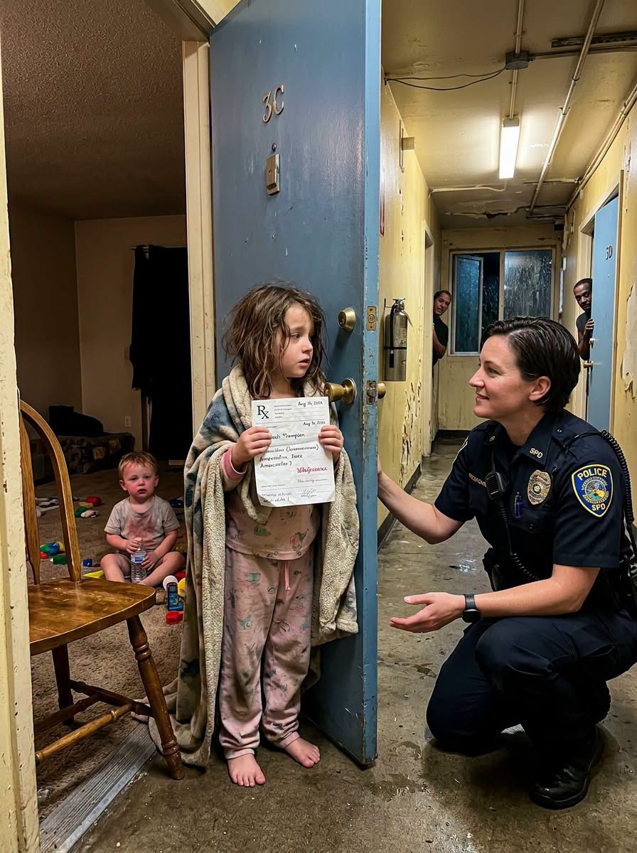 "A 7-year-old girl called 911 at 2:17 a.m. because her mother hadn't returned home. When the police entered that dark apartment, the entire neighborhood stopped talking about child abandonment and started talking about terror. Rain hammered the apartment roof hard enough to rattle the dispatch center windows, and the emergency line carried a thin wash of static.