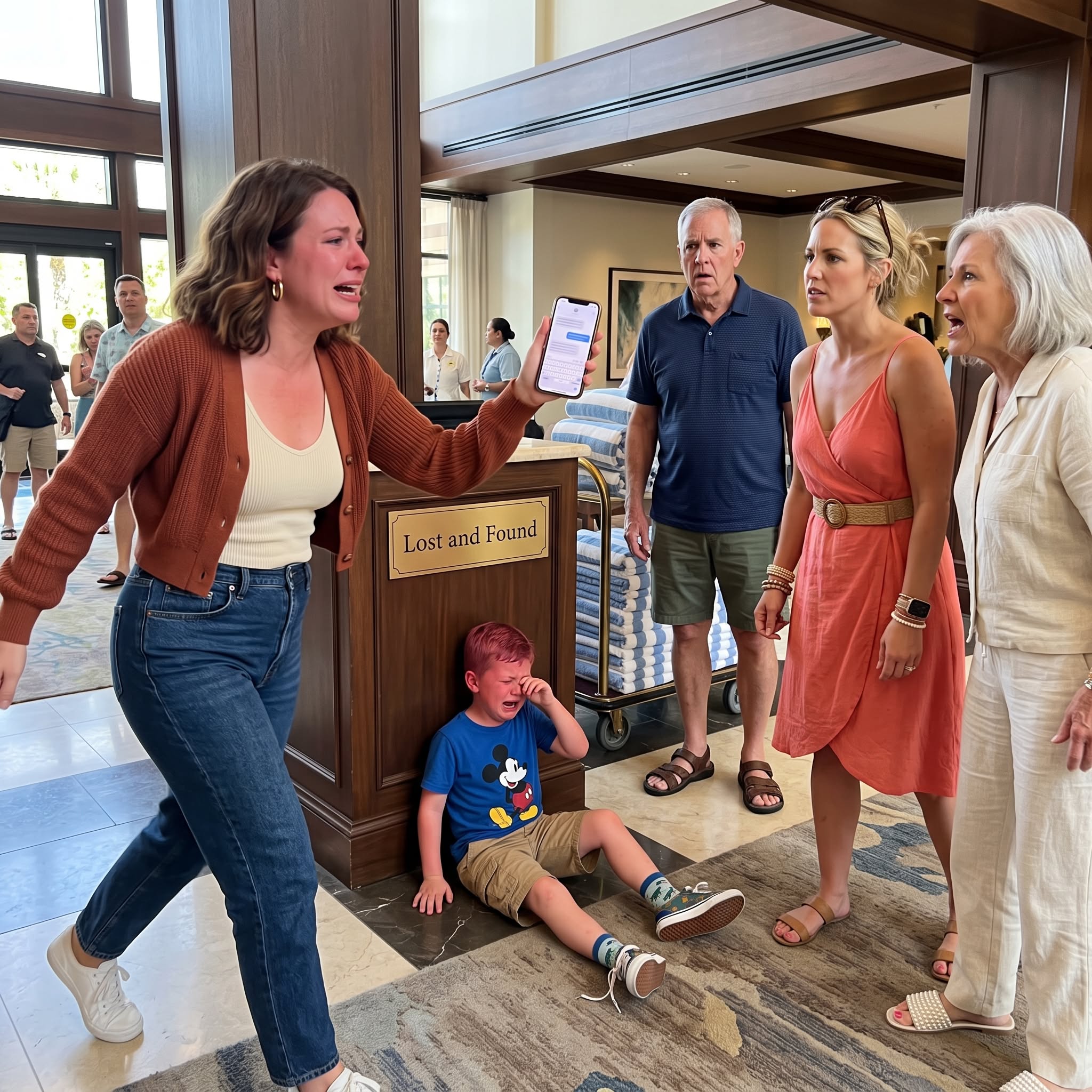"Free Babysitting by Resort Security 😂," My Sister Wrote Under the Cabana Group Photo — I Stepped Past My Mother Toward the Security Office Where My Son Sat in Silence, and Said, "The Ugly Part Just Started."