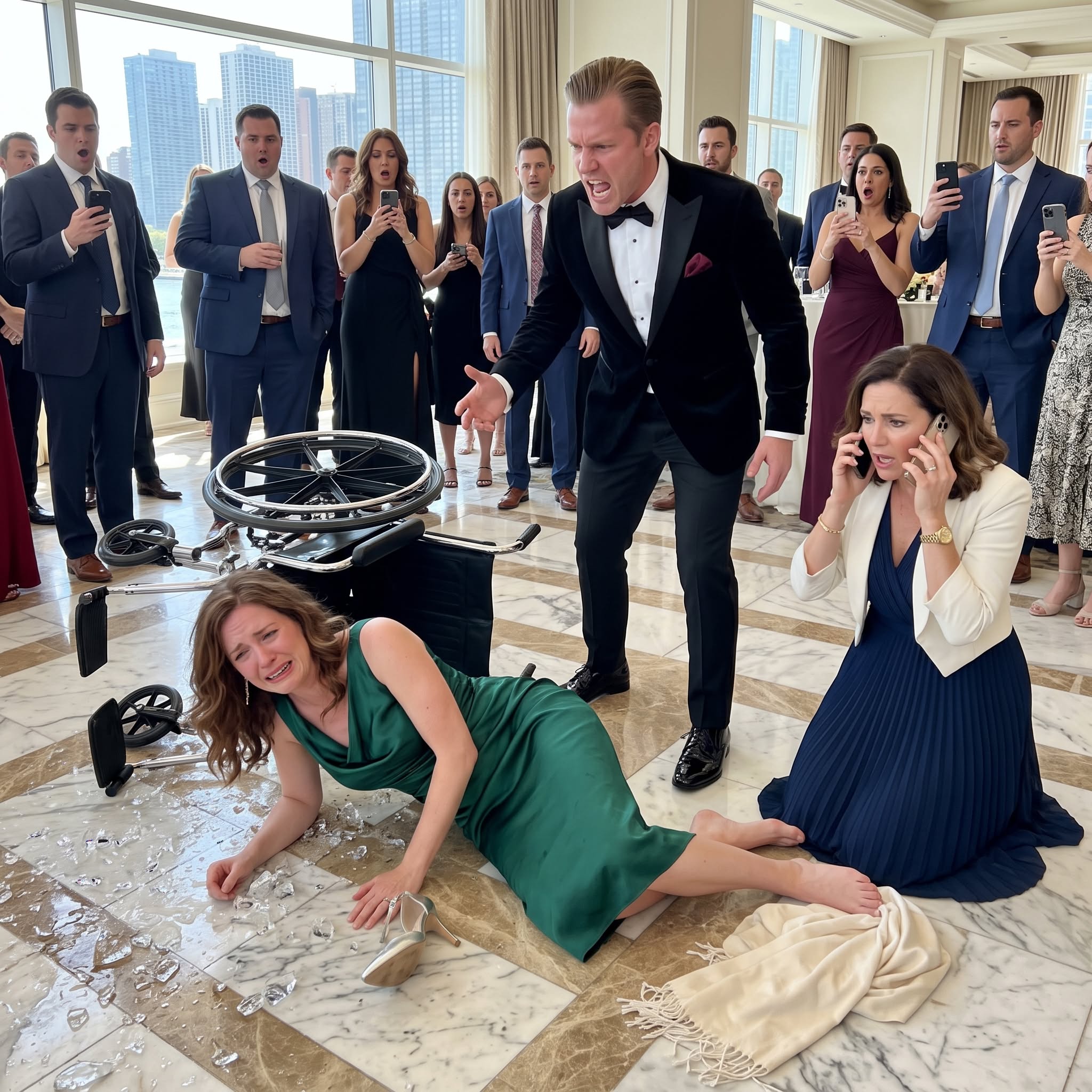 My brother accused me of faking my disability for sympathy in front of everyone. Then he grabbed my wheelchair and yanked me out of it, sending me crashing into a $12,000 ice sculpture.