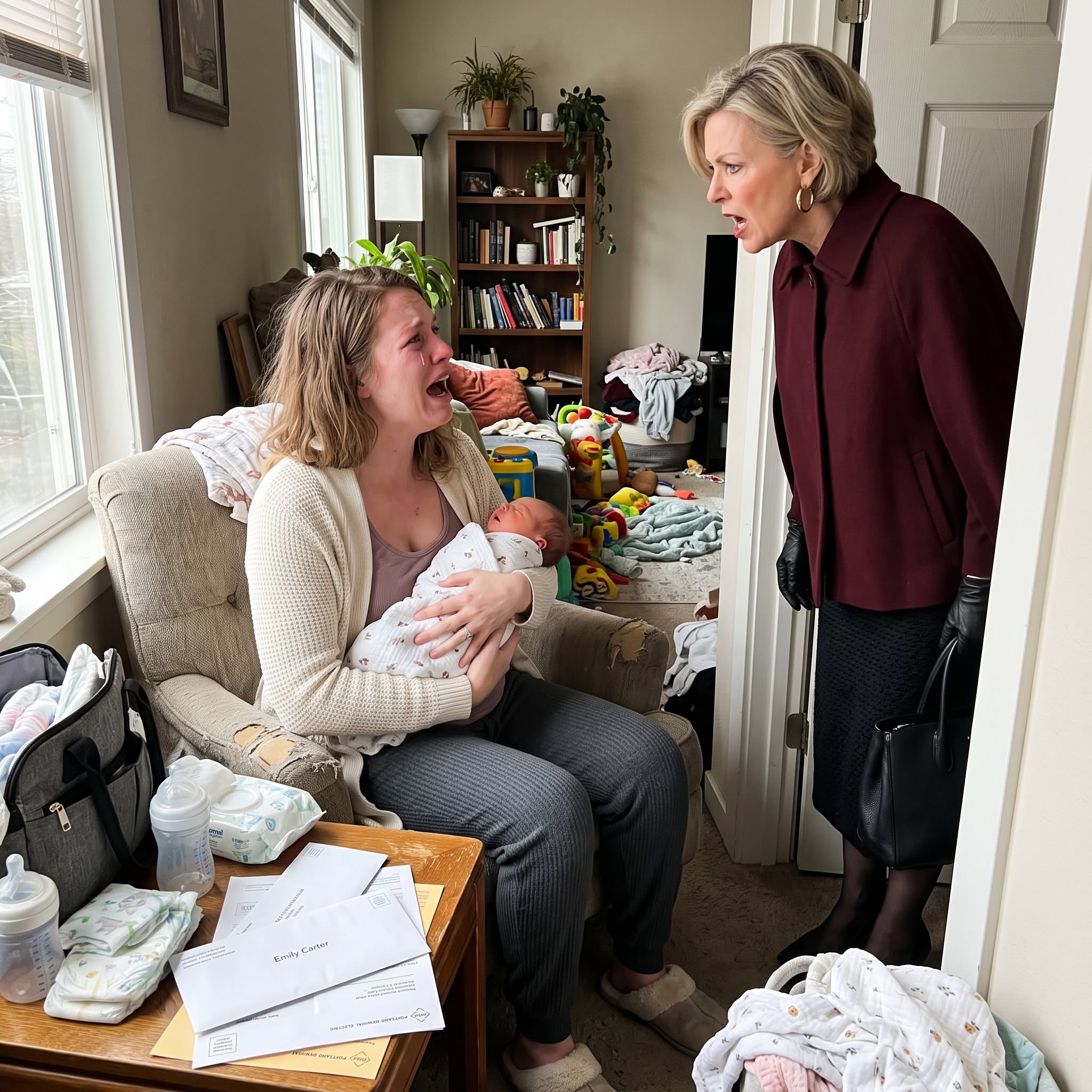 I gave birth to my daughter completely alone, and only hours later, my mother texted me, “Your sister’s kids need new phones. Send $2,000.” I didn’t reply. But one week later, she showed up at my front door screaming, “What’s wrong with you?” That was the moment I finally snapped.