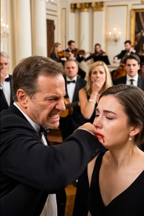 I only dropped a glass of champagne. That was it. One second, I was apologizing at my father-in-law’s retirement banquet—then his heavy ring cracked against my jaw in front of sixty guests. I looked at my husband, begging him with my eyes to defend me, but he just said, ‘Apologize to my father right now, or get out.’ So I wiped the blood from my chin… and walked away. I had no idea that was the exact moment their dynasty started to burn.