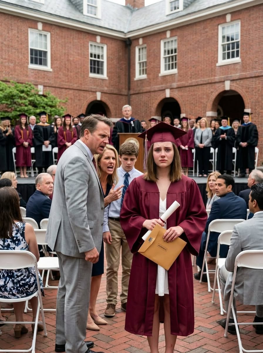 During my own commencement, my dad str:uck me so fiercely my cap tumbled to the ground. “You haven't earned this degree,” he hissed, as my mom shrieked, “You’re just a disgrace in a robe!” The crowd watched, expecting me to crumble. But I shed no tears. I grabbed my degree, beamed at the flashes, and replied, “Perfect. Now everyone gets the real story.” What I exposed next ruined them.