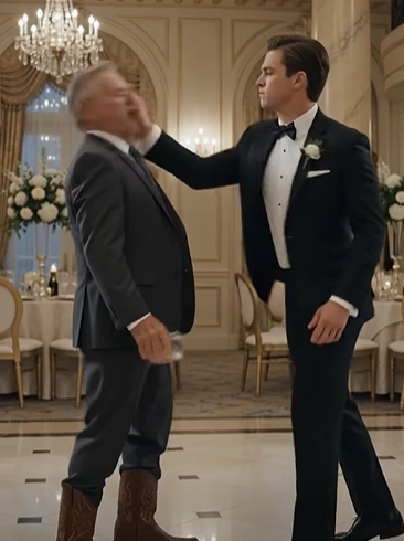 My new son-in-law struck me hard enough to send me crashing to the polished floor at my daughter’s wedding reception.