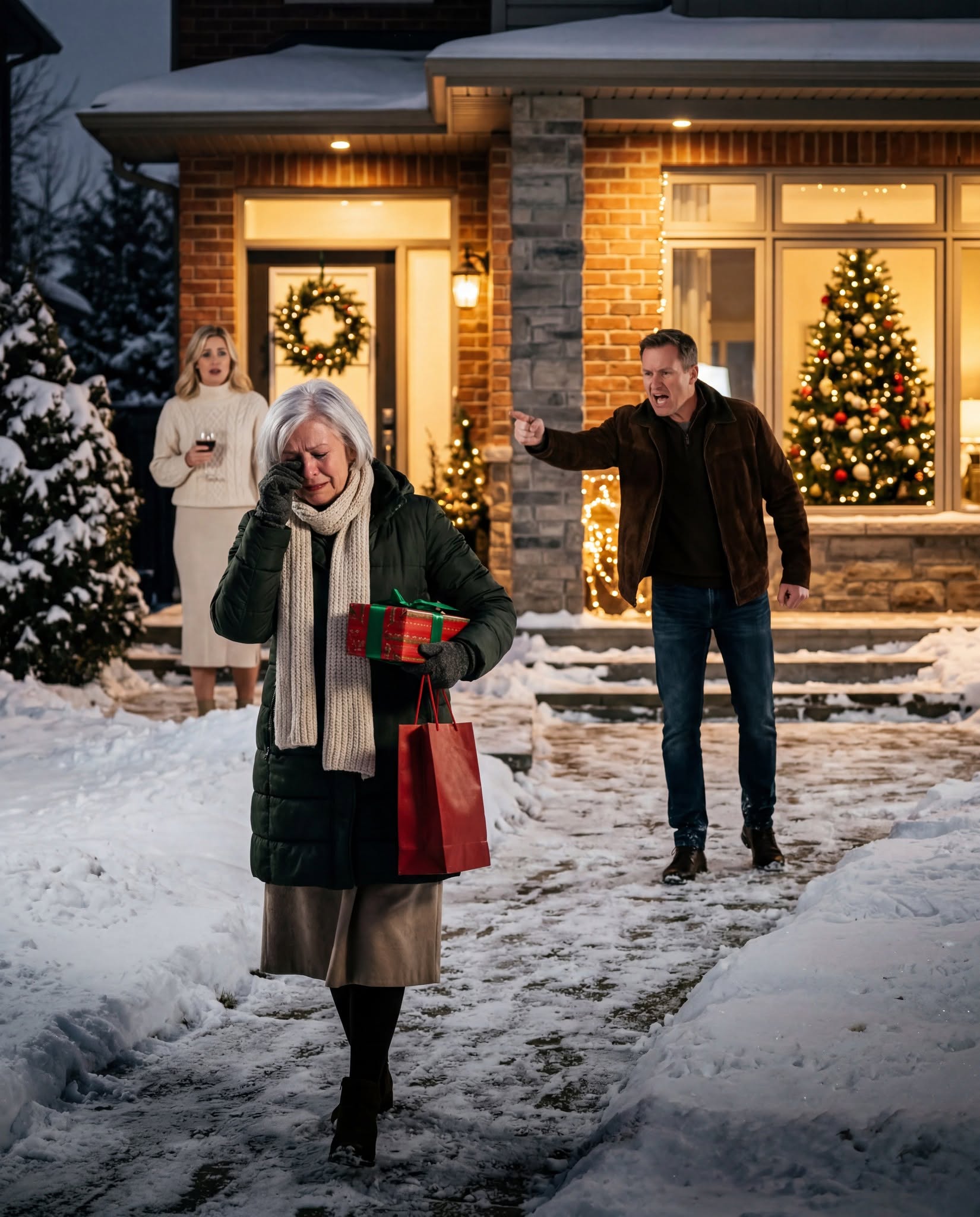 My Son Shut the Door on Me at Christmas and Said, “Wrong House.” Hours Later, He Mocked Me Over the Phone, Saying, “Money Can’t Buy Her a Spot Here.” So That Night, I Canceled Every Bank Transfer. By Morning, He Had Called 25 Times in Total Panic.