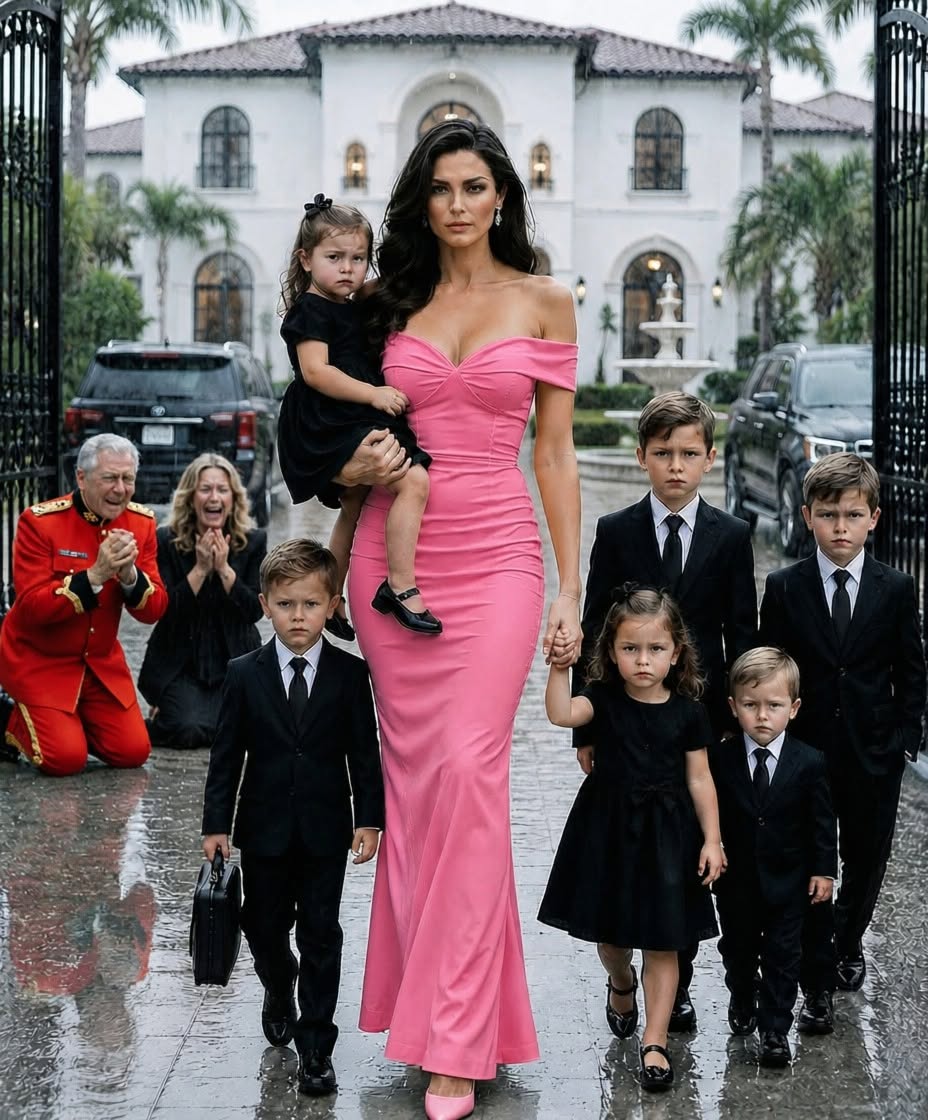 My father-in-law forced me and my six children out into the freezing sleet, bellowing, “Only true blood belongs under this roof.” But the moment I revealed the name legally stamped on the property deed, his face drained of color, and every relative watching from the windows instantly lost their smirk.