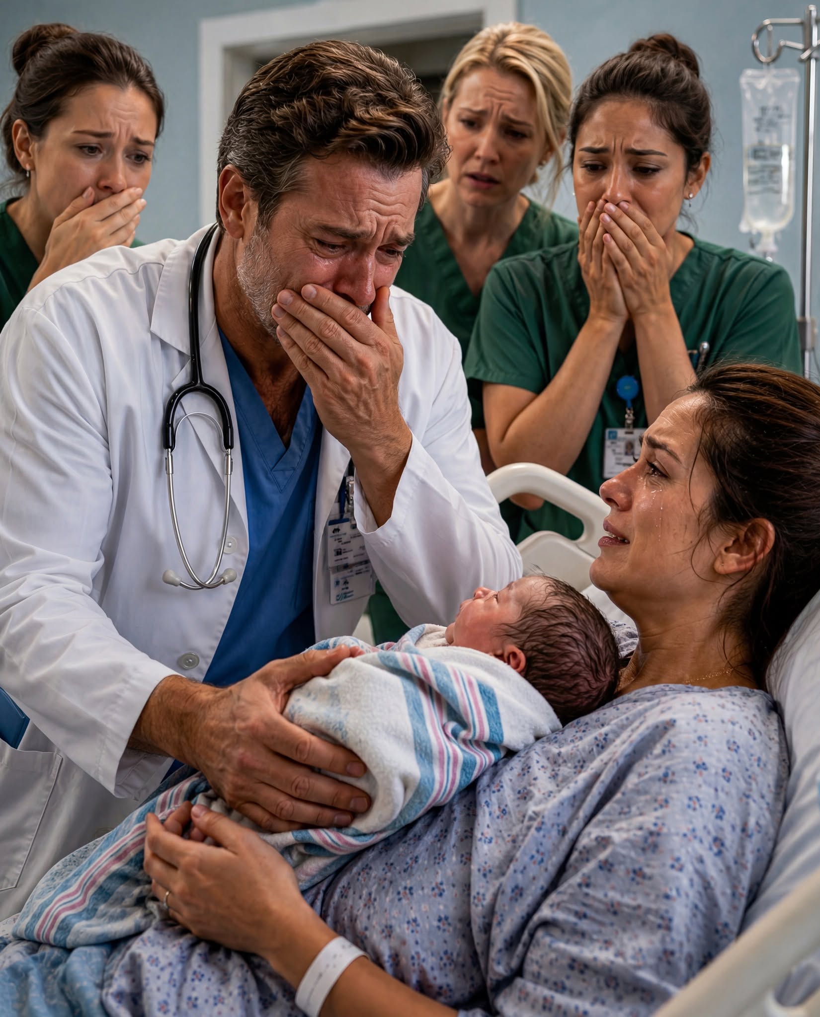 She walked through the hospital doors entirely alone to deliver her baby… and seconds after the child was born, the physician looked down at him — and instantly burst into tears.