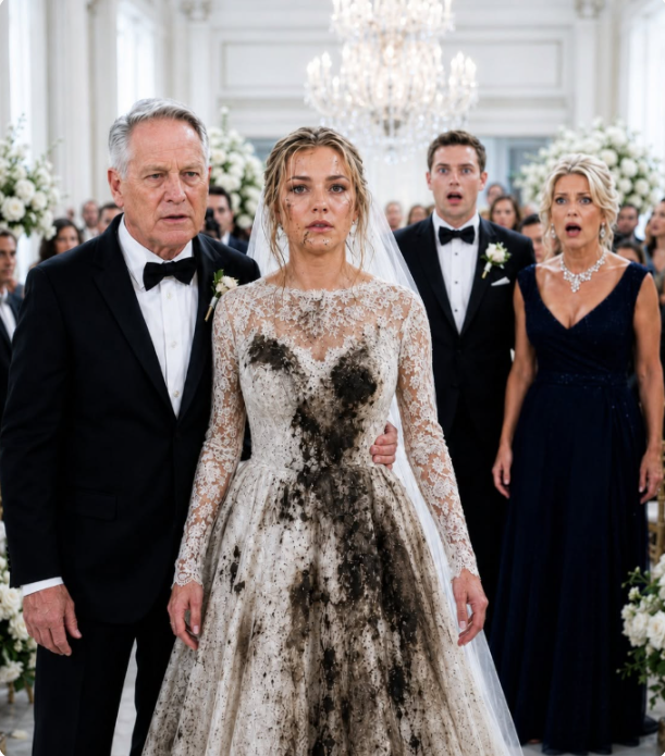 My mother-in-law poured something filthy over my wedding dress and left a